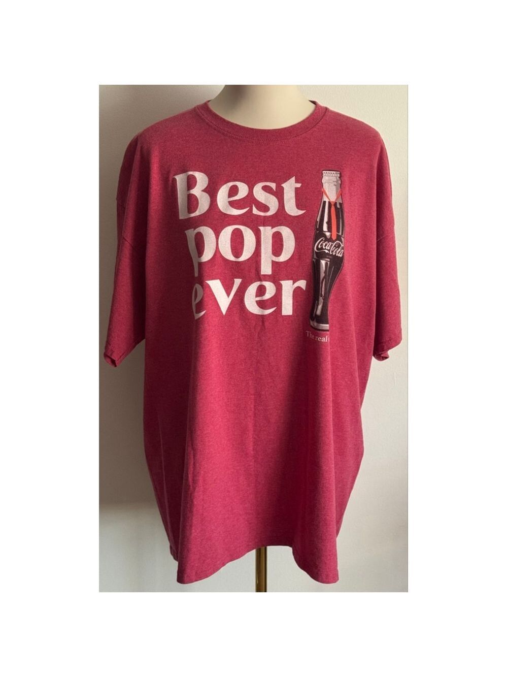 Men's Jerzees "Best Pop Ever" Short Sleeve Tee XXL Red White